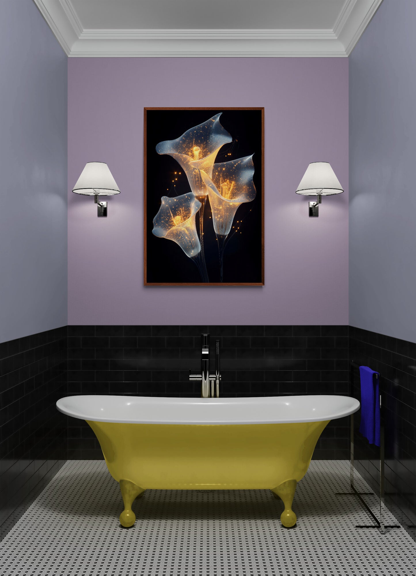 Floral canvas wall art - framed and unframed canvas