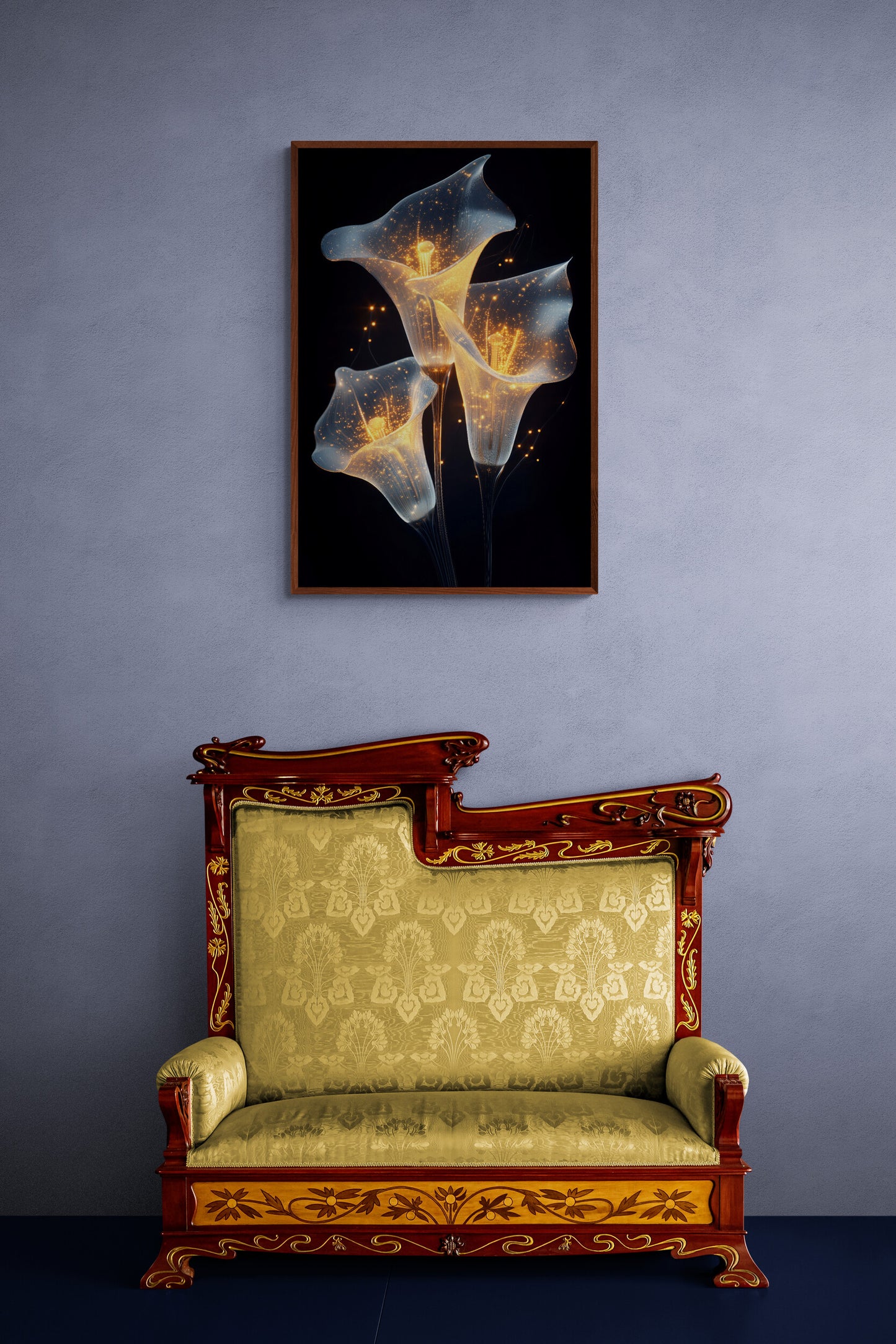 Floral canvas wall art - framed and unframed canvas