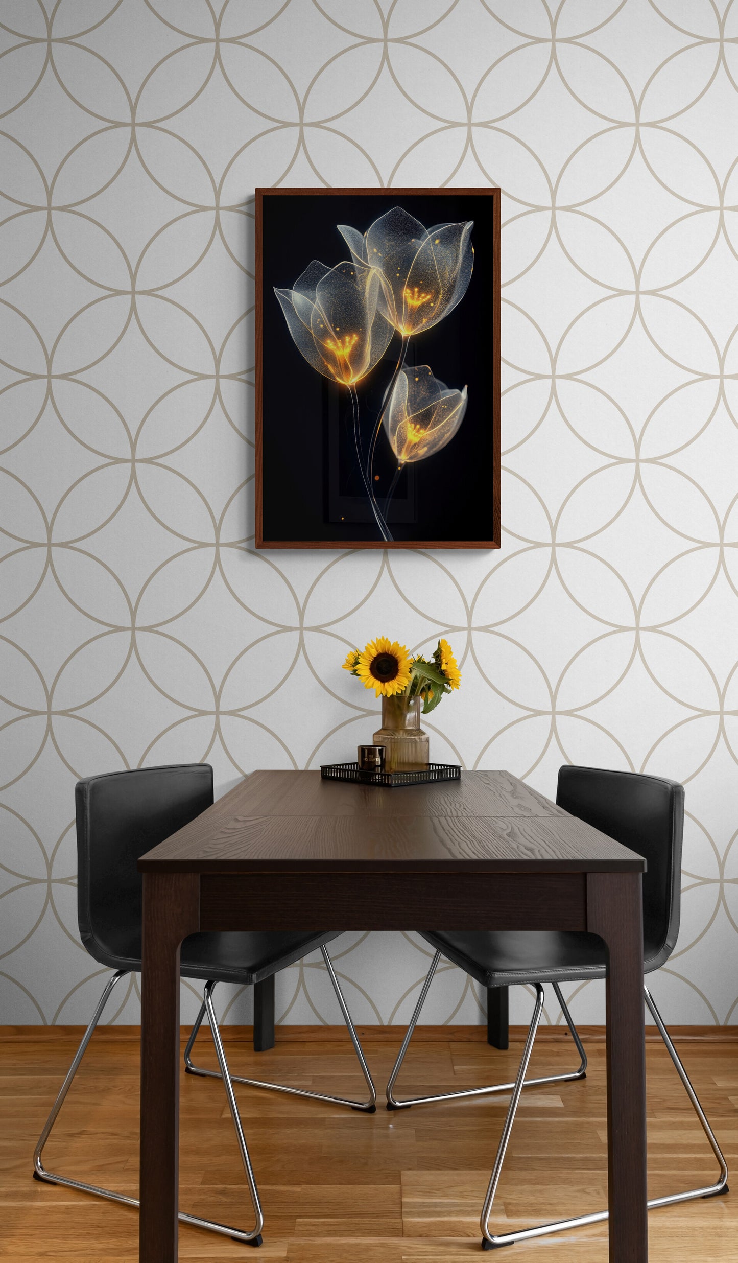Floral canvas wall art - framed and unframed canvas