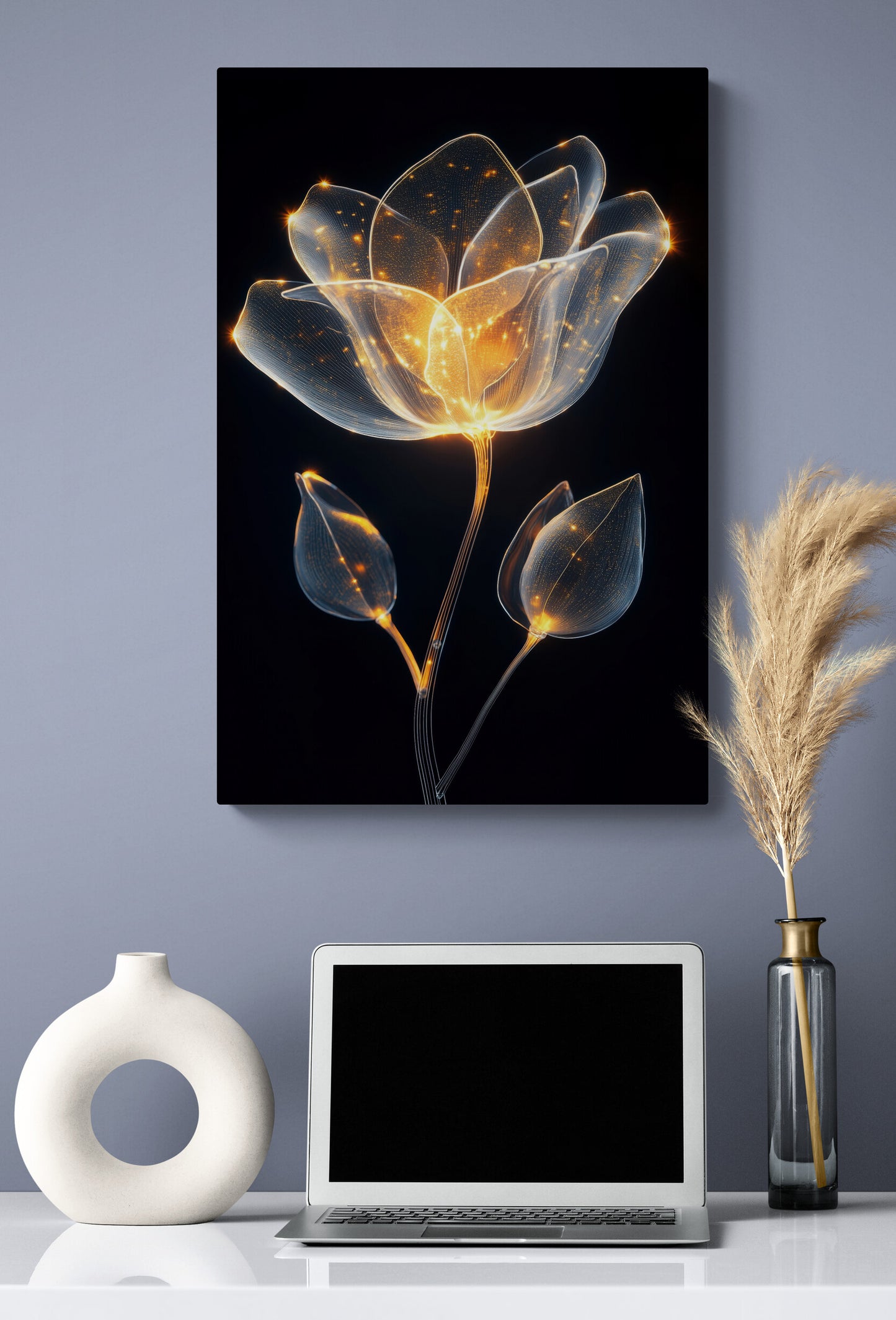 Floral canvas wall art - framed and unframed canvas