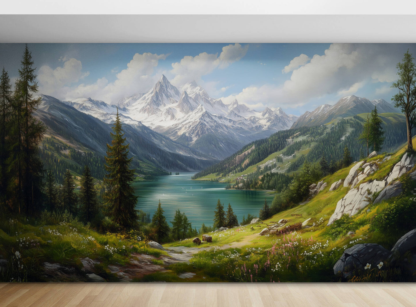Mountain Wall Mural - Peel and Stick Polyester