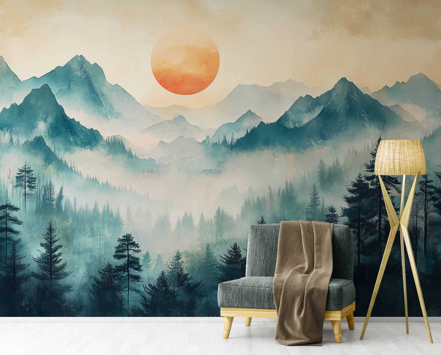 Mountain Wall Mural - Peel and Stick Polyester