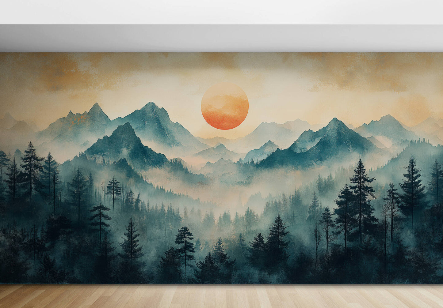 Mountain Wall Mural - Peel and Stick Polyester