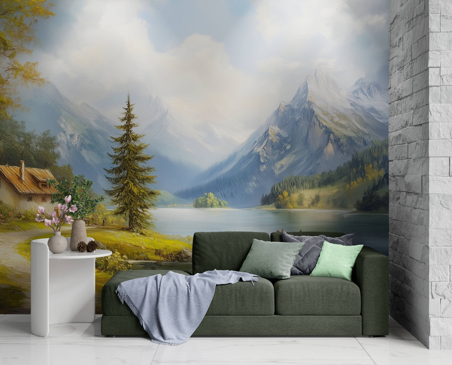 Mountain Wall Mural - Peel and Stick Polyester