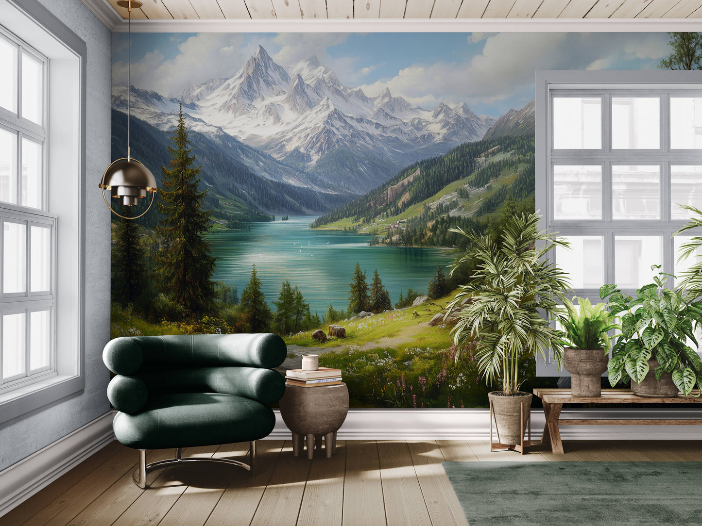 Mountain Wall Mural - Peel and Stick Polyester