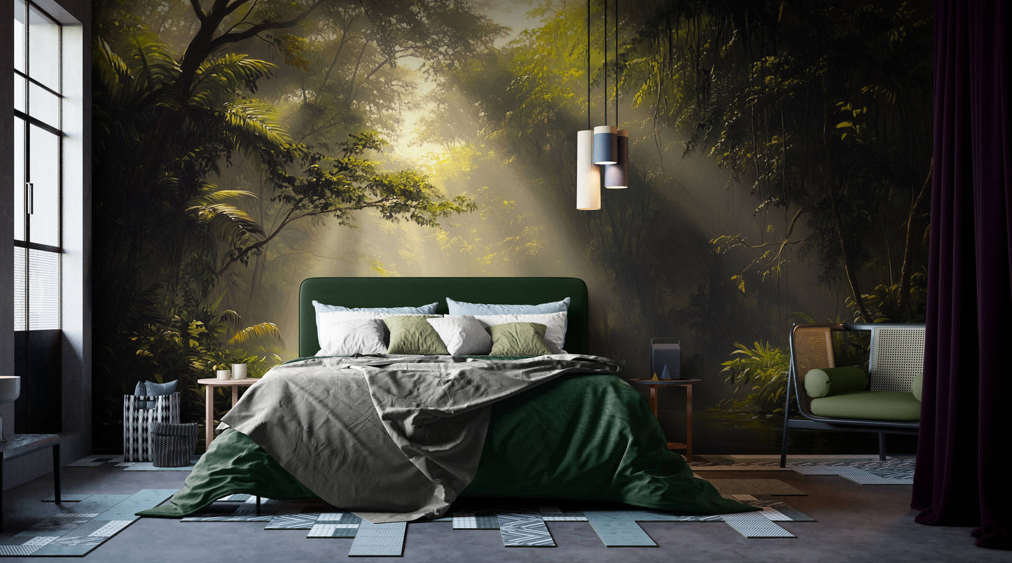 Jungle Wallpaper - Rain Forest Wallpaper - Peel and Stick Polyester