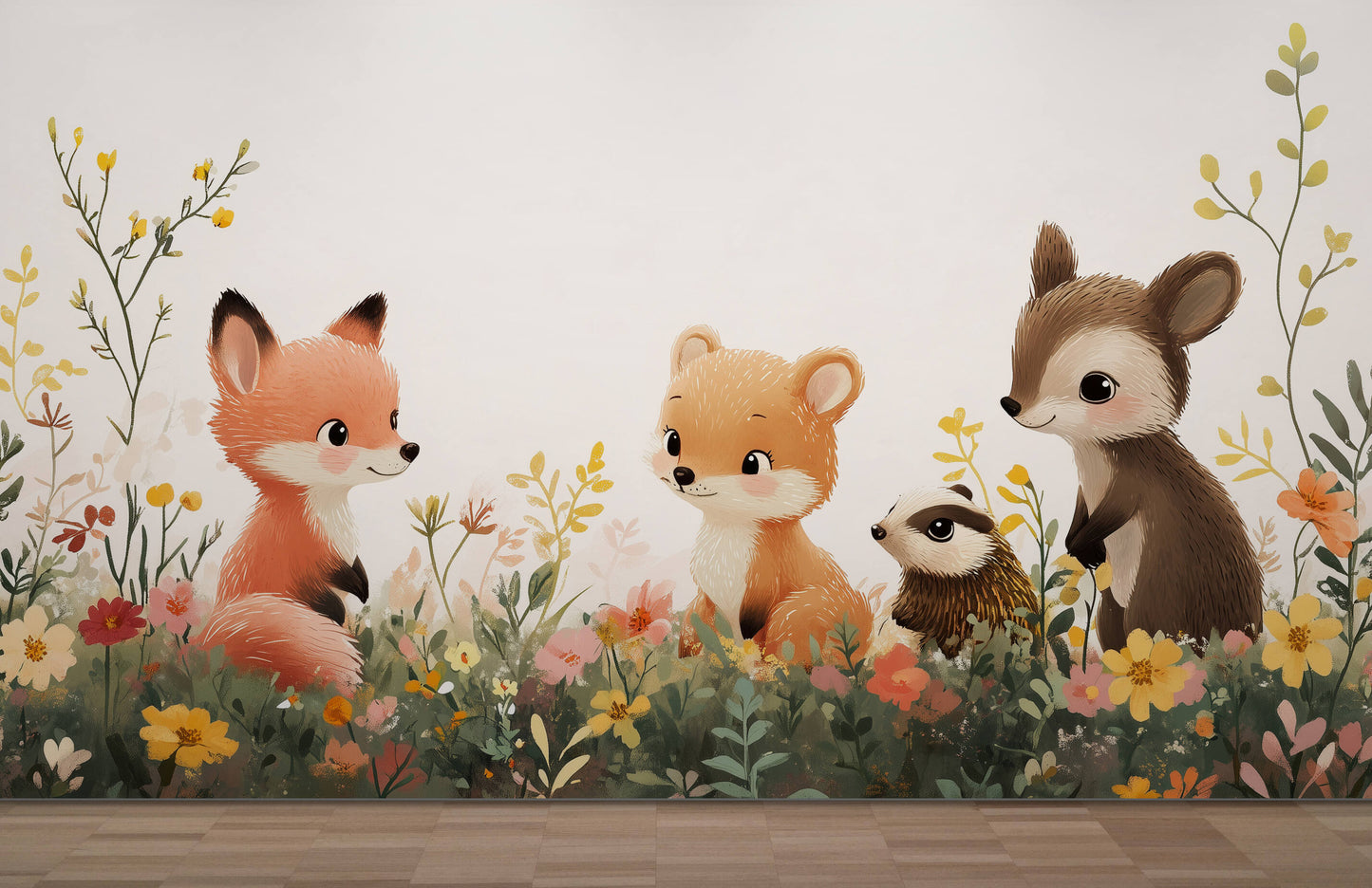 Kids Wallpaper - Woodland Animals (design-4)