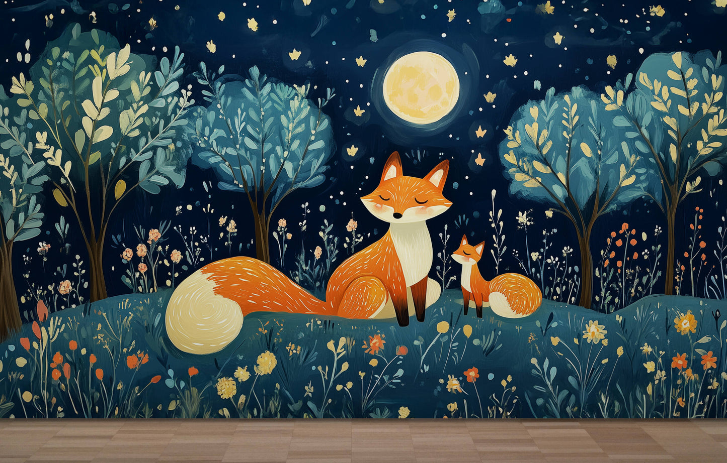 Kids Wallpaper - Woodland Animals (design-6)