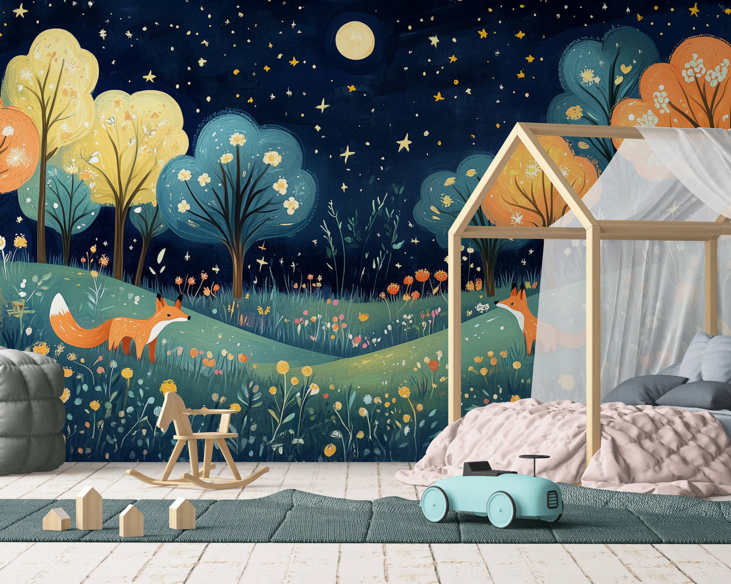 Kids Wallpaper - Woodland Animals (design-7)