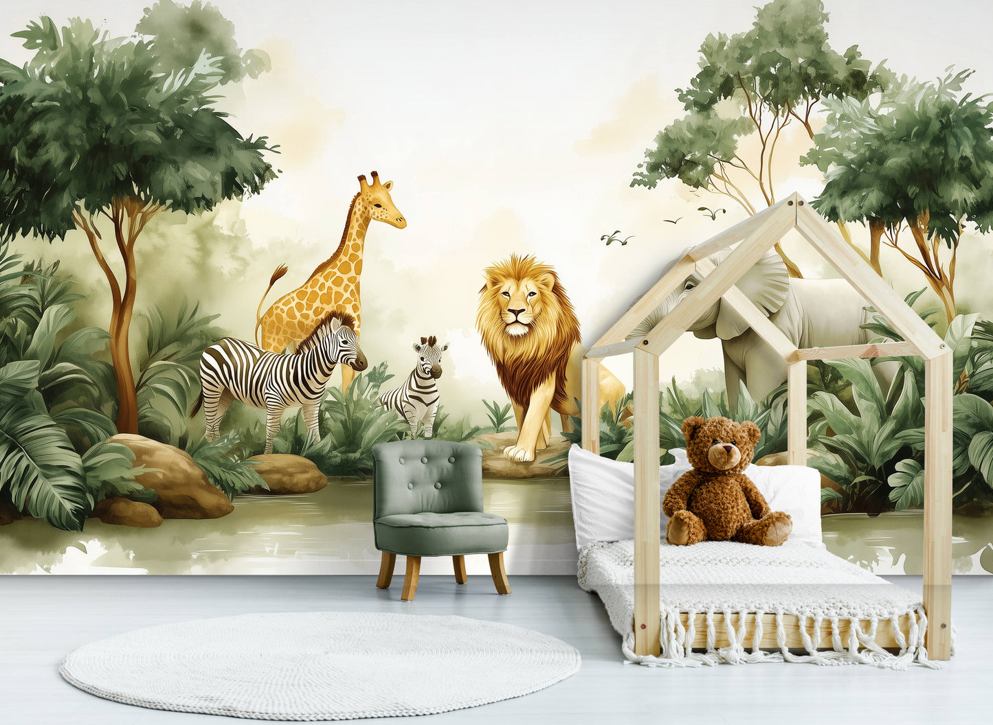 Kids Wallpaper - Jungle and safari animals wallpaper