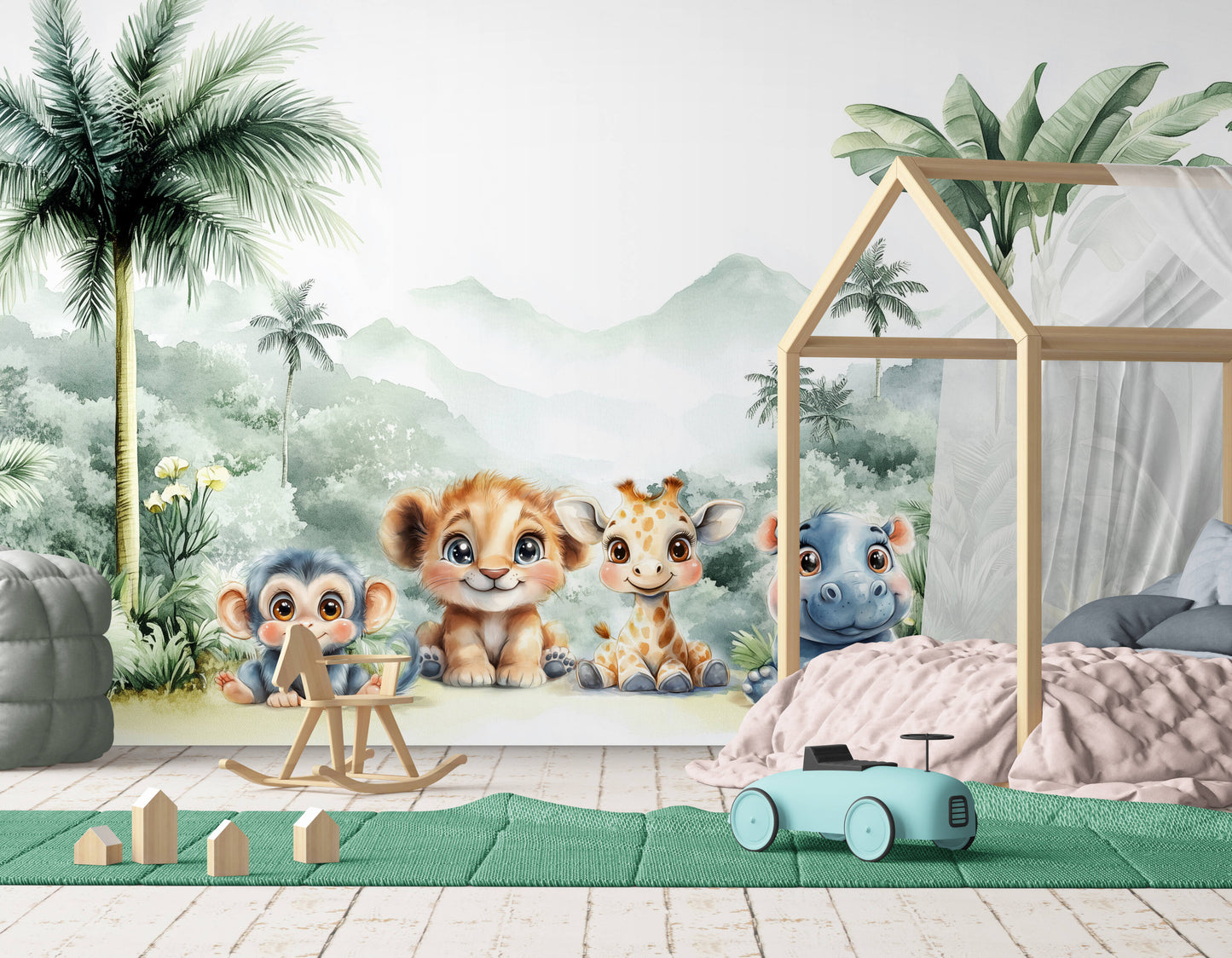 Kids Wallpaper - Jungle and safari animals wallpaper