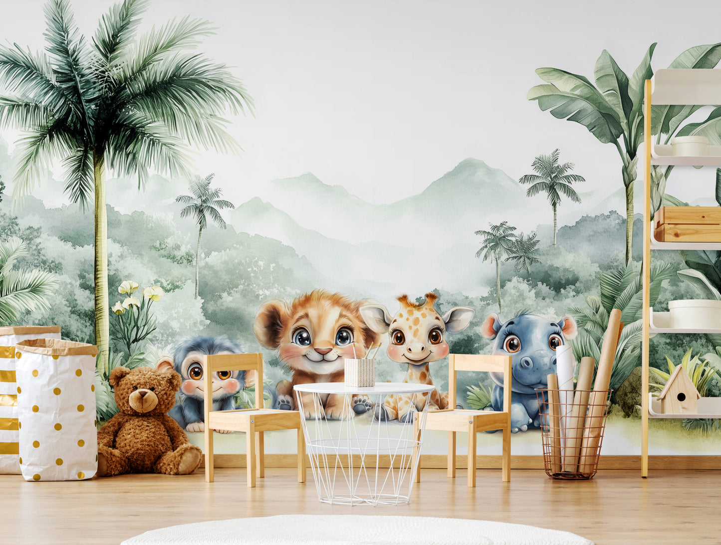 Kids Wallpaper - Jungle and safari animals wallpaper