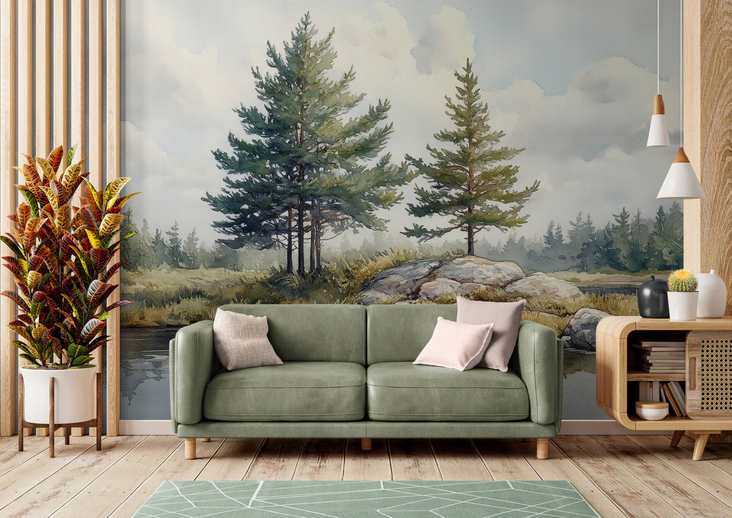 Landscape Wallpaper - Peel and Stick Polyester