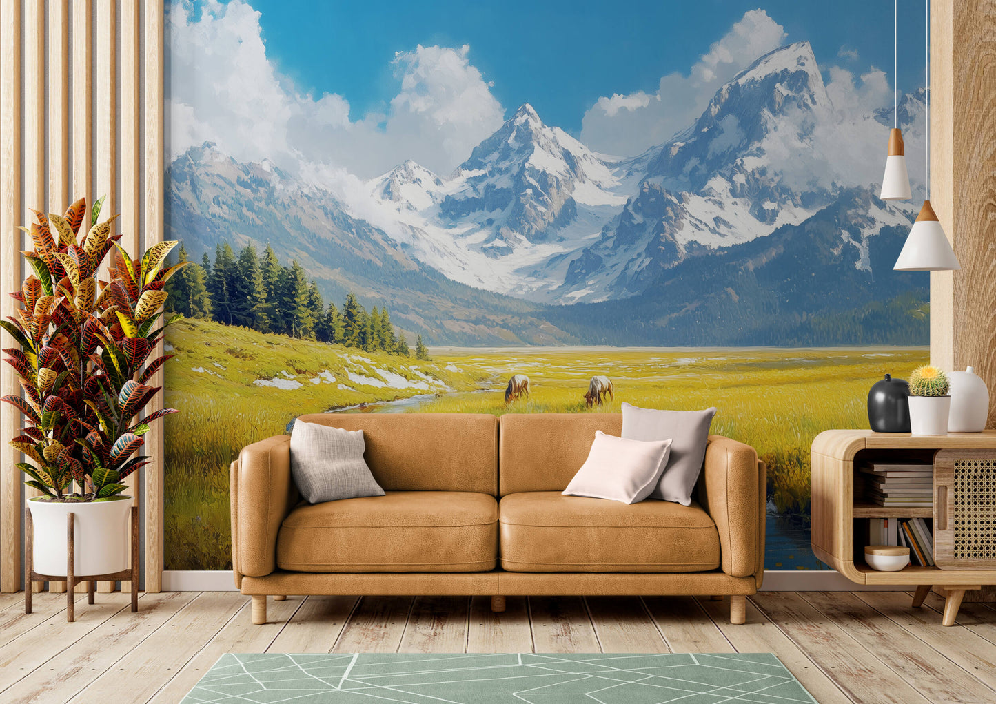 Mountain Wall Mural - Peel and Stick Polyester