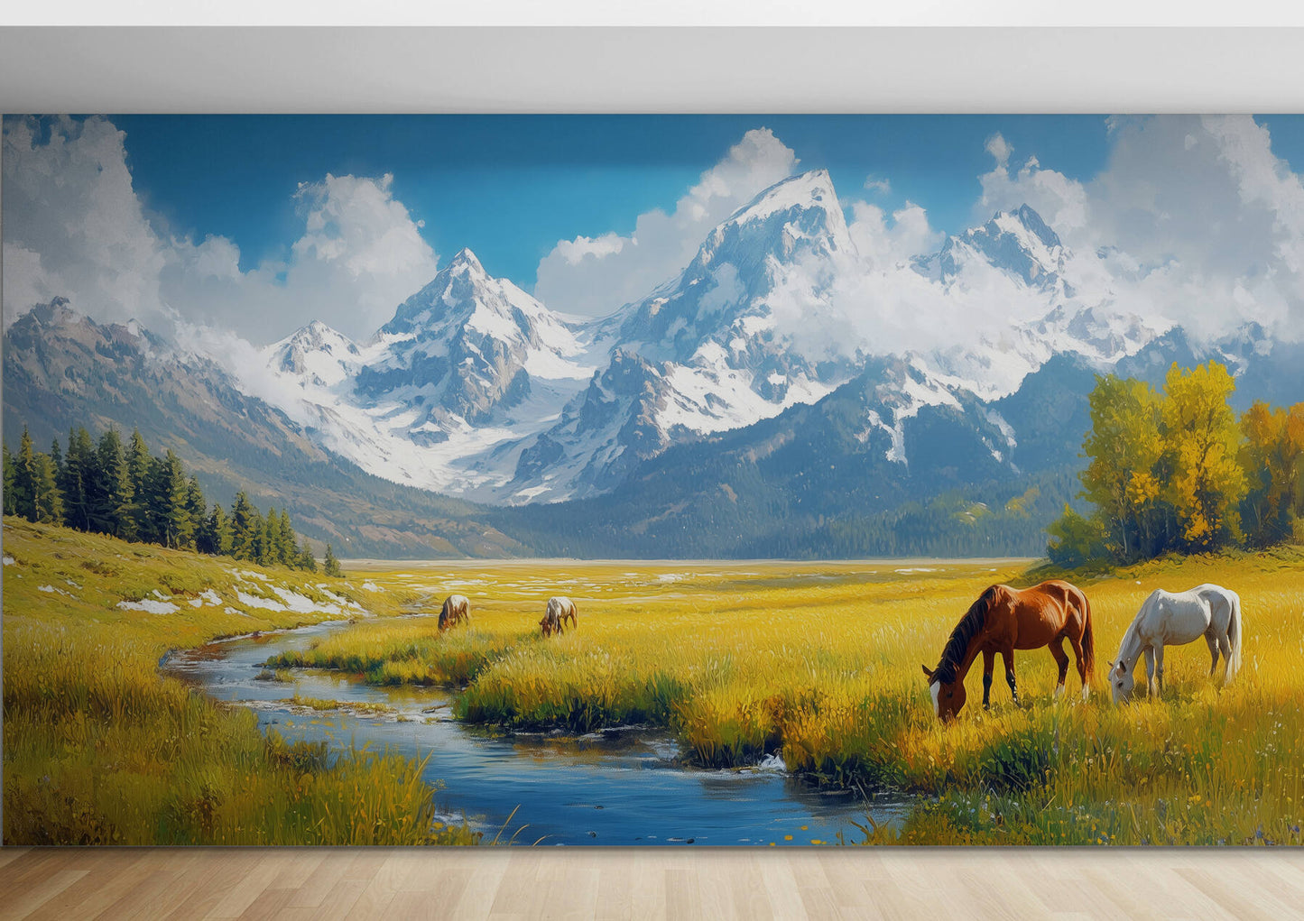Mountain Wall Mural - Peel and Stick Polyester