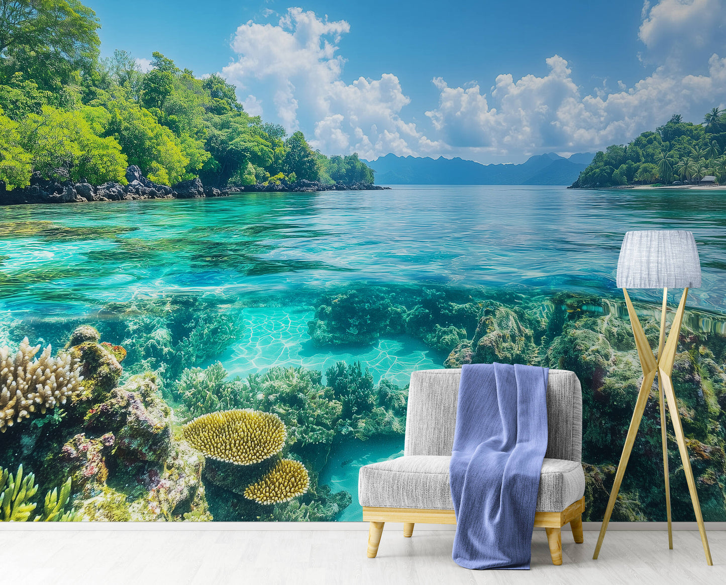 Ocean Wallpaper - Peel and Stick Polyester