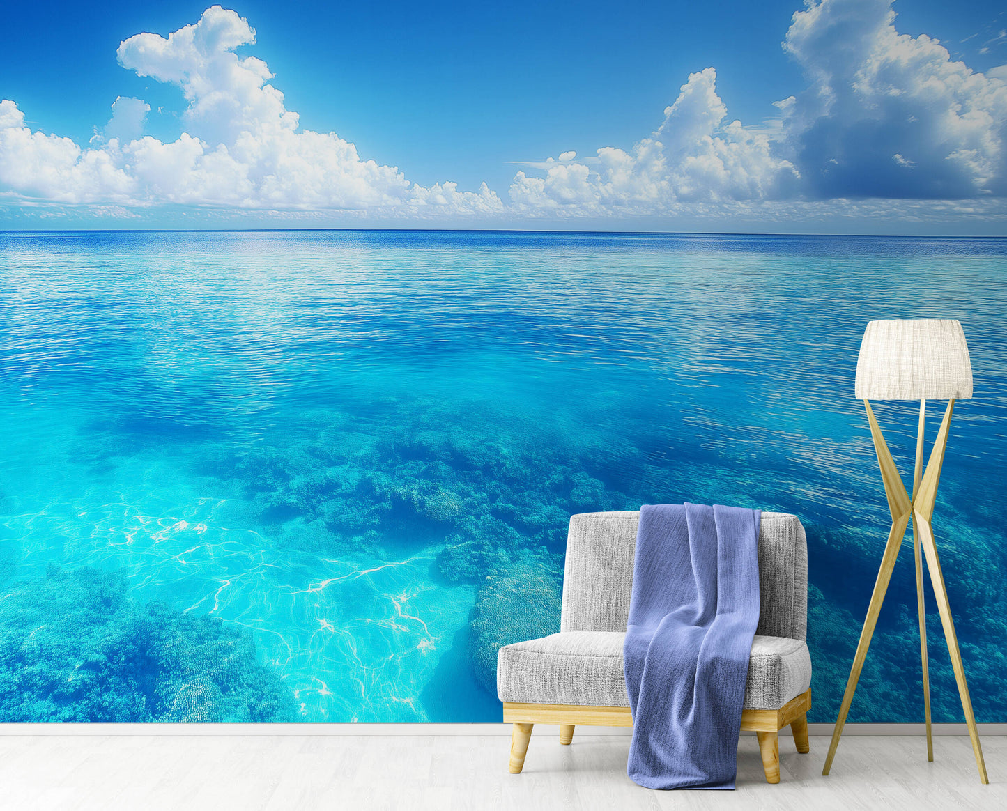 Ocean Wallpaper - Peel and Stick Polyester