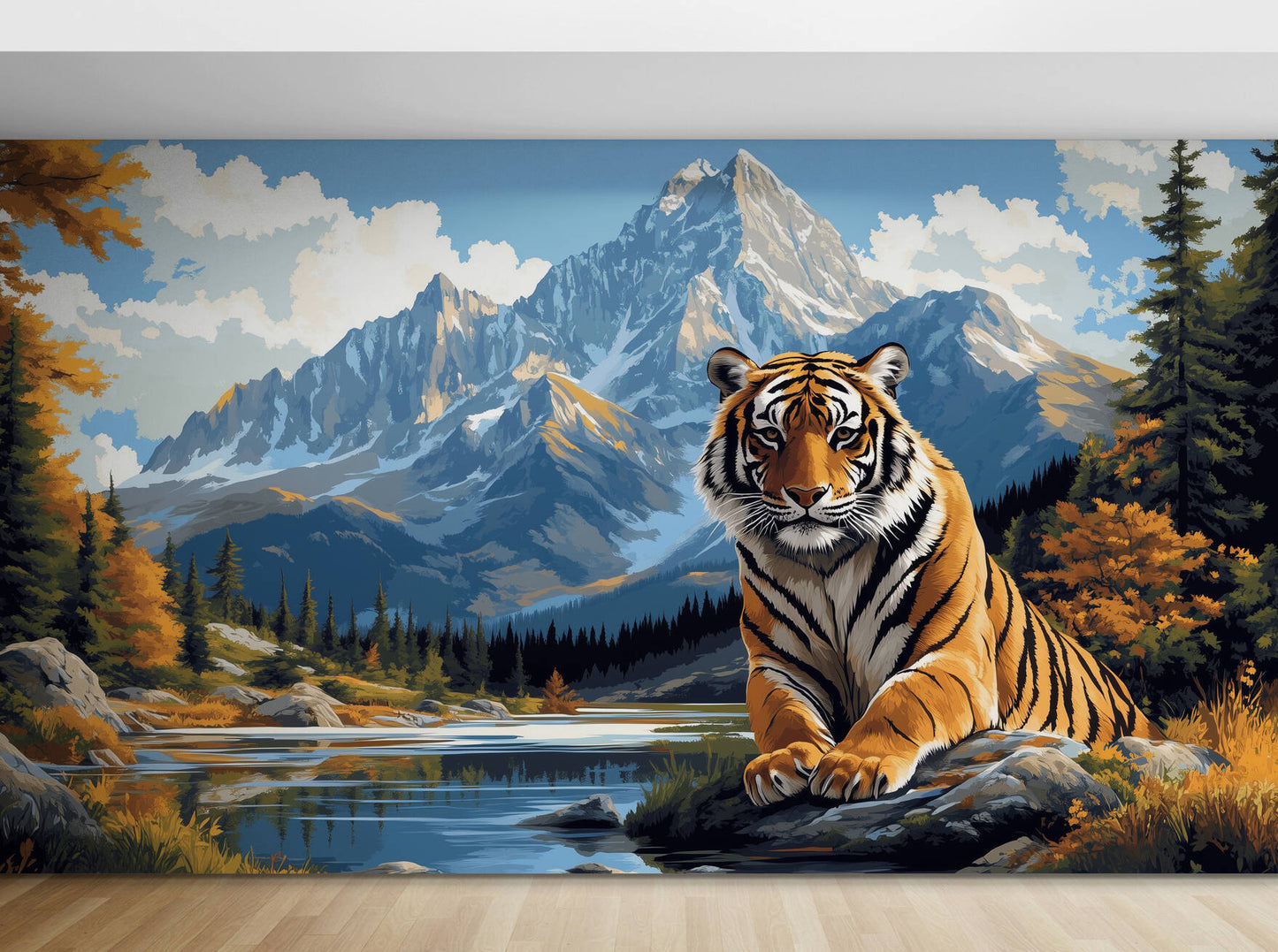 Tiger Wallpaper - Peel and Stick Polyester