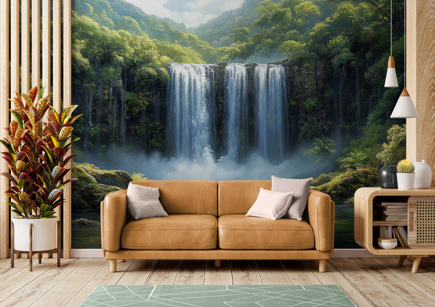 Waterfall Wallpaper - Peel and Stick Polyester