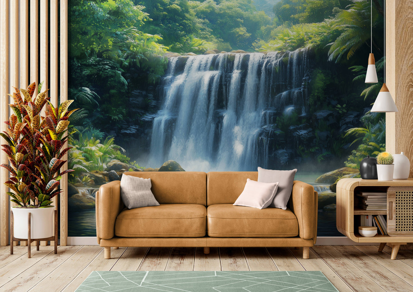 Waterfall Wallpaper - Peel and Stick Polyester