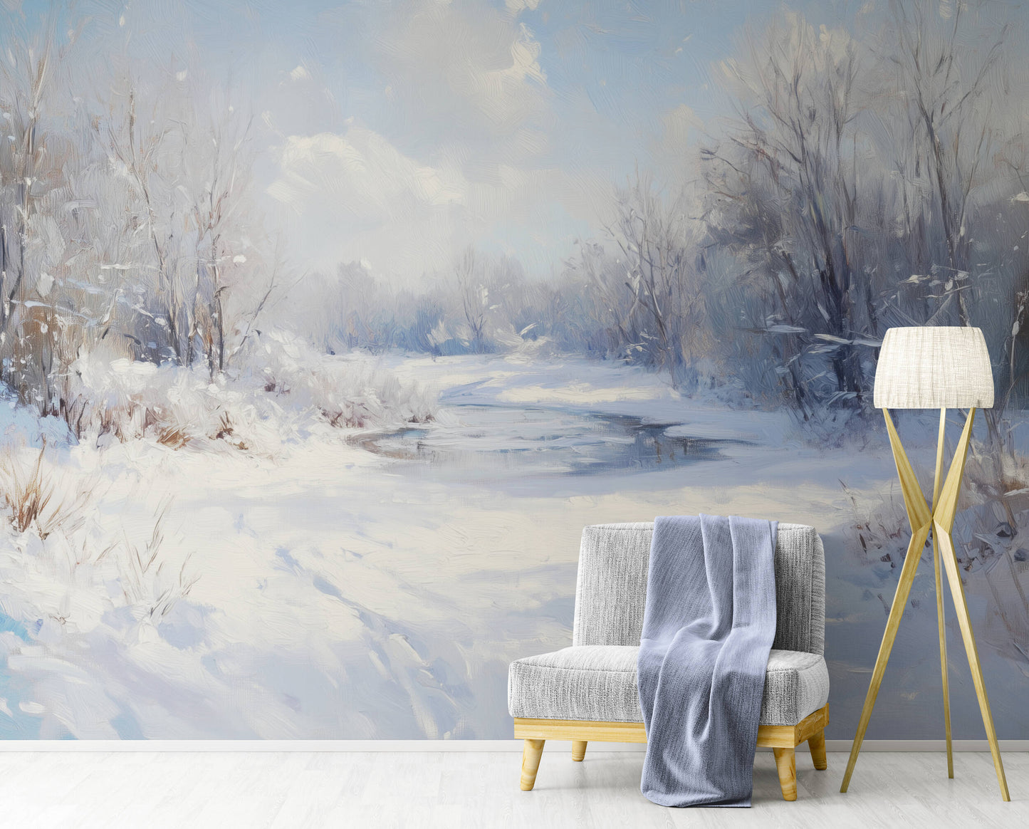Winter Wallpaper - Peel and Stick Polyester