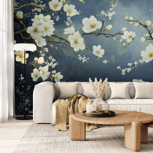 Floral Wall Mural - Chinoiserie-3