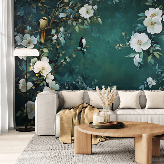 Floral Wall Mural - Chinoiserie-4