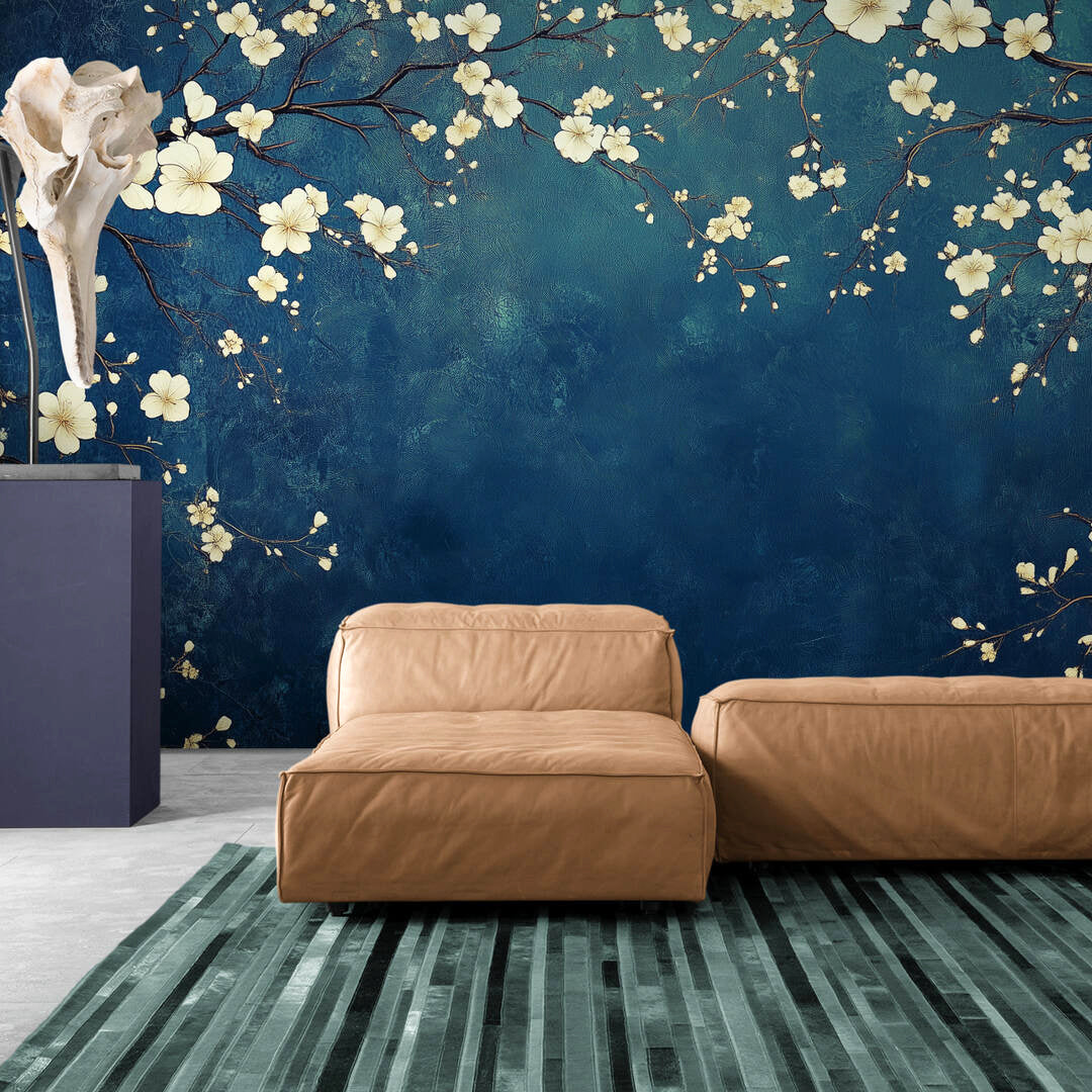Floral Wall Mural - Chinoiserie-2