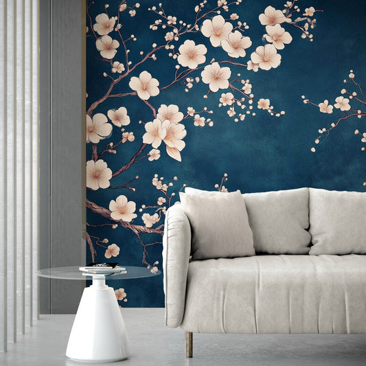 Floral Wall Mural - Chinoiserie-1
