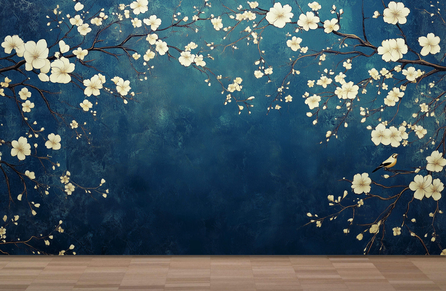 Floral Wall Mural - Chinoiserie-2