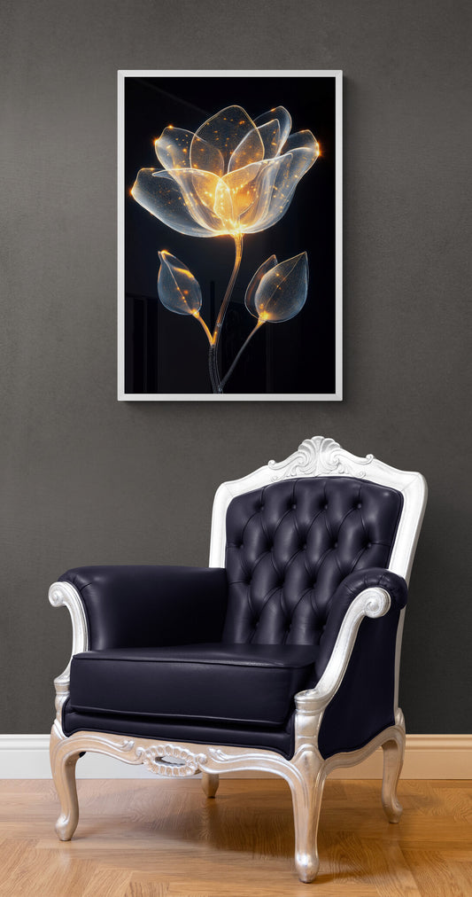 Floral canvas wall art - framed and unframed canvas